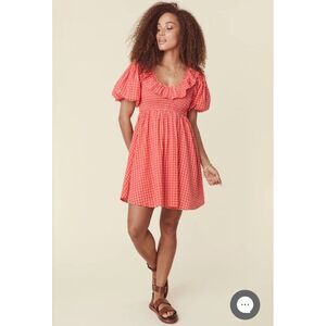 SPELL STRAWBERRY FIELDS MINI DRESS-STRAWBERRY